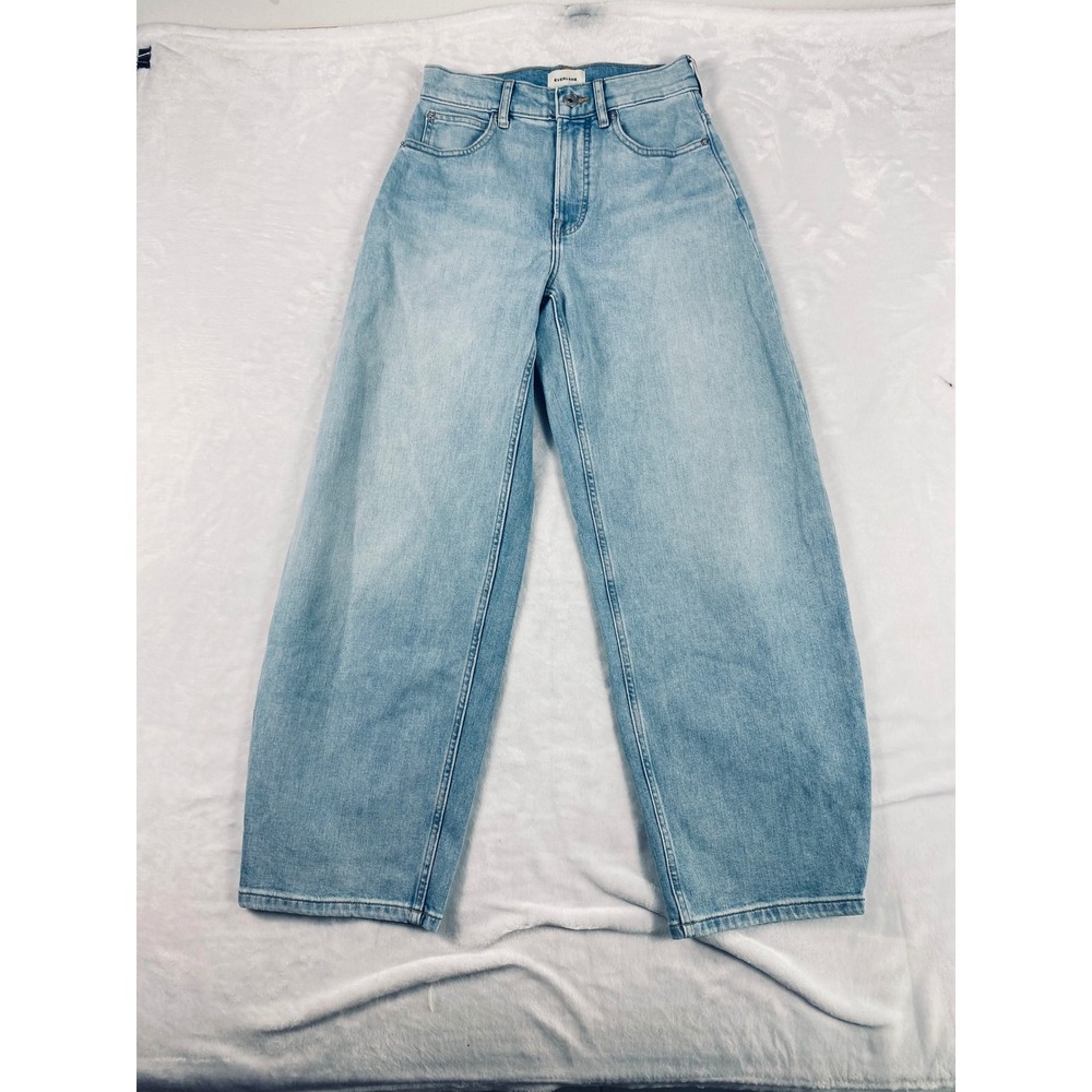 NWOT Everlane The Way-High Curve Jeans Women Sz 25L Tall Light Wash Barrel - Picture 2 of 14